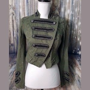 Free People Keep Us Together Military Jacket SZ 0